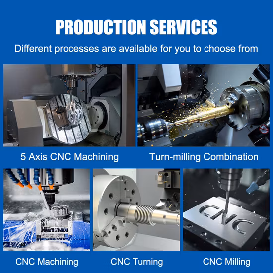 Piezas CNC de metal de acero inoxidable de aluminio trabajadas a máquina con precisión personalizada